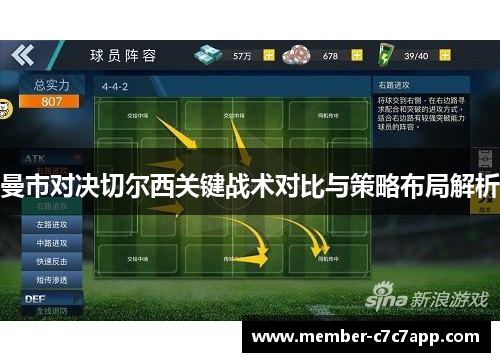 曼市对决切尔西关键战术对比与策略布局解析 曼市对决切尔西关键战术对比与策略布局解析