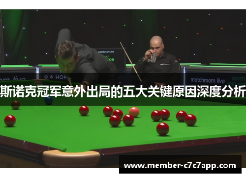 斯诺克冠军意外出局的五大关键原因深度分析